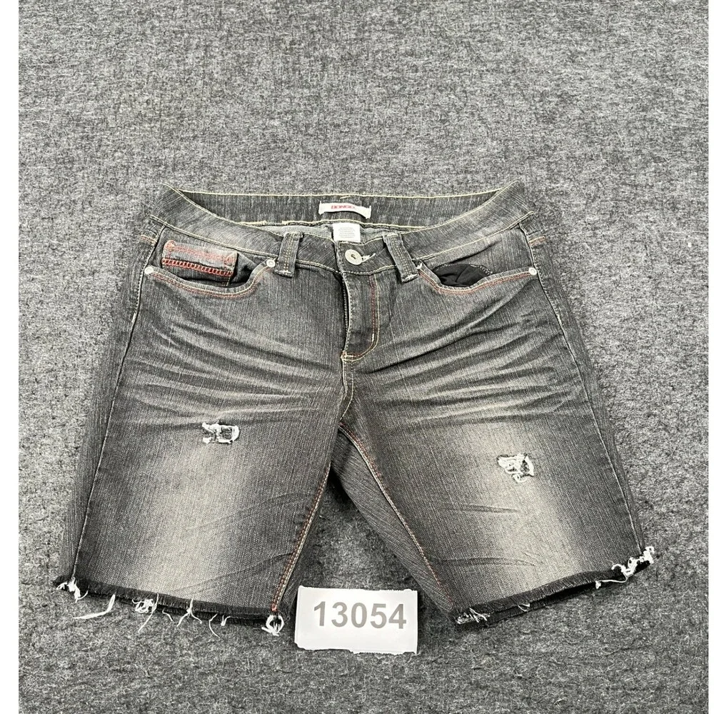 Bongo Denim Shorts Womens 11 Gray Excellent Vintage Distressed Cut Off Y2K